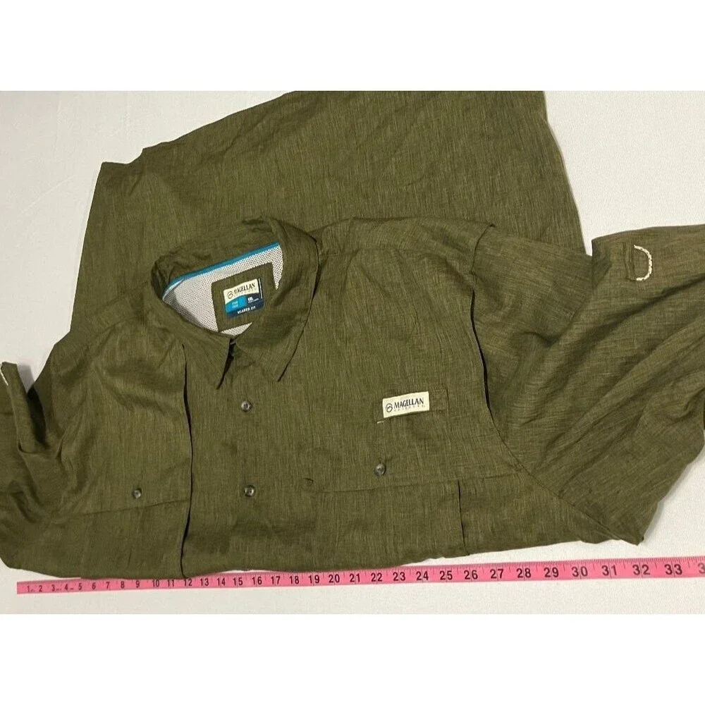 Magellan Outdoors Men’s Vented Fishing Shirt 4XL Relaxed Fit Wicking Performance